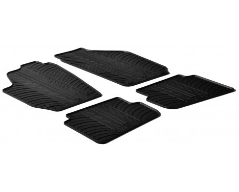 Gummimattor lämpliga för Skoda Fabia II 2007-2014 (T-profil