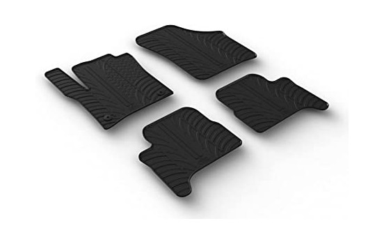 Gummimattor lämpliga för Volkswagen e-Up / Skoda e-Citigo / Seat e-Mii 2019- (4-delad)