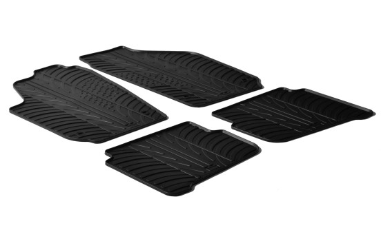 Gummimattor lämpliga för Volkswagen Polo 9N/9N2 2001-2009 (T-Design 4-delad)