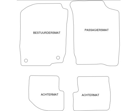 Velour bilmattor Daihatsu Sirion I 1996-2006 4 st., bild 2