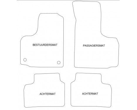 Velour bilmattor Fiat Doblo 2002-2009 4 st., bild 2
