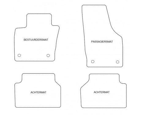 Velour Bilmattor för Audi Q3 2012- 4 delar, bild 3
