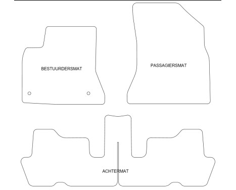 Velour Bilmattor för Citroen C4 Picasso 2006-2013 3 delar, bild 2