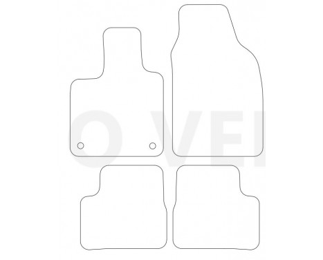 Velour Bilmattor för Fiat 500E 2020- 4 delar, bild 2
