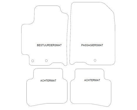 Velour Bilmattor för Kia Stonic 2017 - 4 delar, bild 2