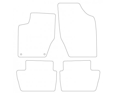 Velour Bilmattor för Peugeot 308 2008-2013 4 delar, bild 2