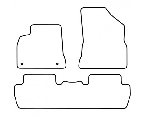 Velour Bilmattor för Peugeot 5008 2009- 3 delar, bild 2