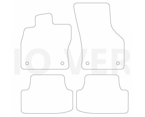 Velour Bilmattor för VW Golf VIII 2020- 4 delar, bild 2