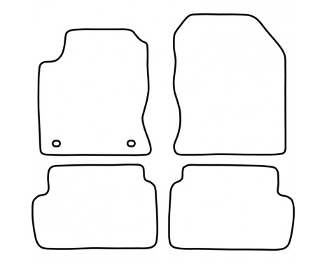 Velour bilmattor Ford Focus 1998-2002 4 st., bild 2