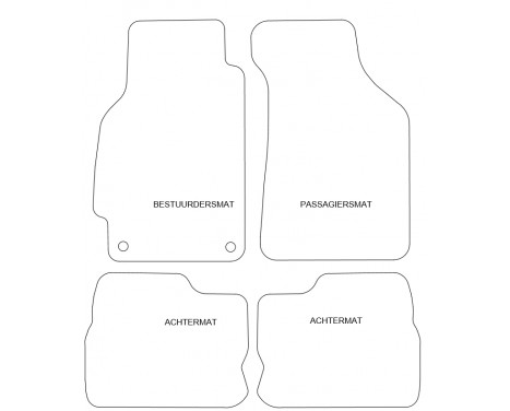 Velour bilmattor Honda Civic 3drs 1988-1991 4 st., bild 2