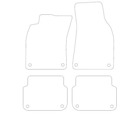 Velour bilmattor lämplig för Audi A6 2004-2010 4-delad, bild 3