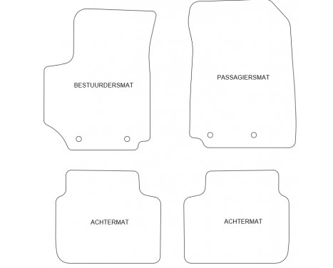 Velour bilmattor lämplig för Fiat Croma 2005-2007 4-delad, bild 2