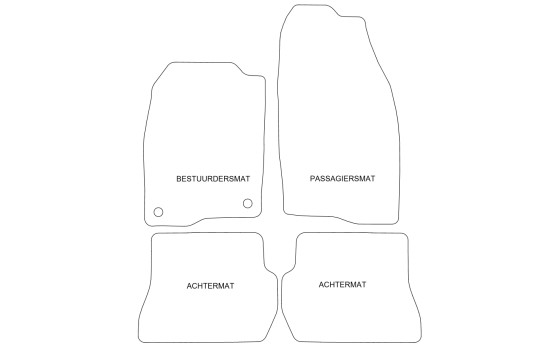 Velour bilmattor lämplig för Ford Fusion 2002-2005 4-delad, bild 2