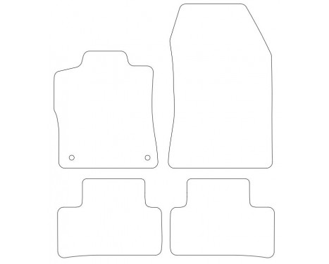 Velour bilmattor lämplig för Peugeot 308 21- SW P51 4 delar, bild 2
