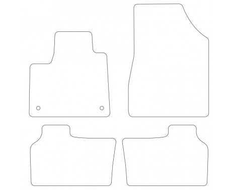 Velour bilmattor lämplig för Renault Kangoo 2021- 4-delad, bild 2