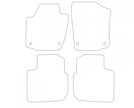 Velour bilmattor Seat Toledo 2012- 4 st., bild 2