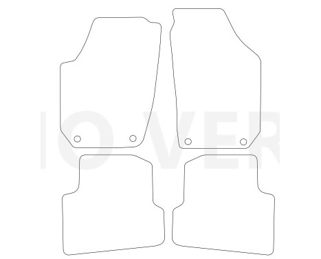 Velour bilmattor Skoda Fabia 2007-2013 4 st., bild 2