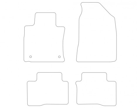 Velour bilmattor Ssangyong Tivoli 2015- 4 st, bild 2