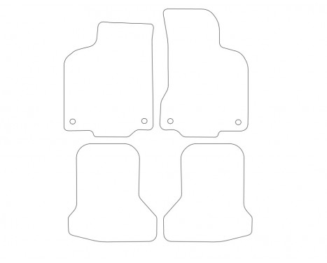 Velour bilmattor VW Polo 6N2 2000-2002 4 st., bild 4