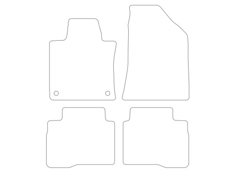 Velour golvmattor för SsangYong Korando 2020 - set 4 delar, bild 2