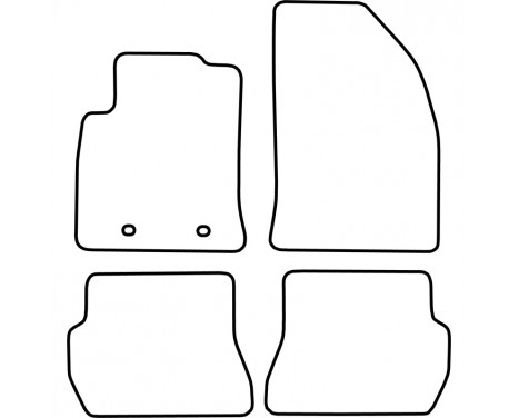 Velours Bilmattor Ford Fiesta 2005-2008 4-delad, bild 2