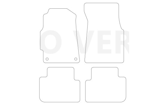Velours bilmattor lämplig för Honda Integra 1997-2001 4-delad, bild 2