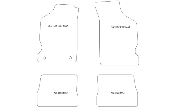 Velours bilmattor lämpliga för Citroen Saxo 2000-2003 4-deli, bild 2