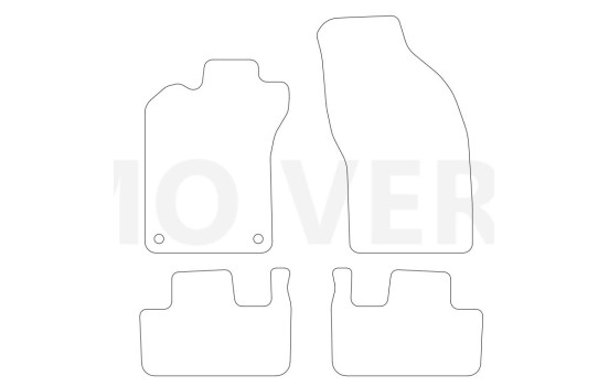 Velours bilmattor lämpliga för Fiat Coupe 1993-2000 4-delad, bild 2