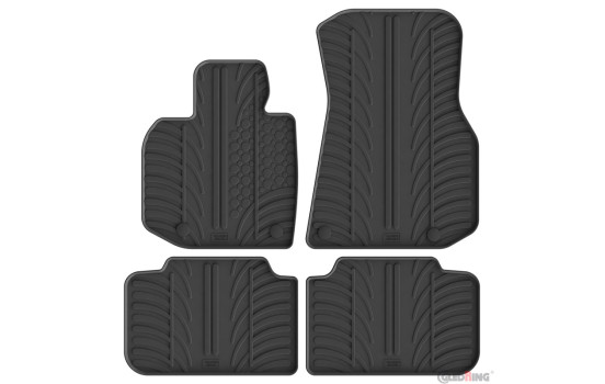 Gledring gummimattor lämpliga för BMW X3 (G45) 2024- (T-profil 4-delad)