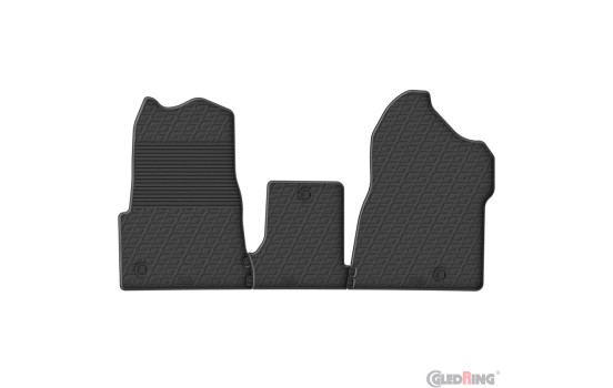 Gledring gummimattor lämpliga för Renault Master IV 2024- (säte/bänk) (G-profil 3-delad + fäste