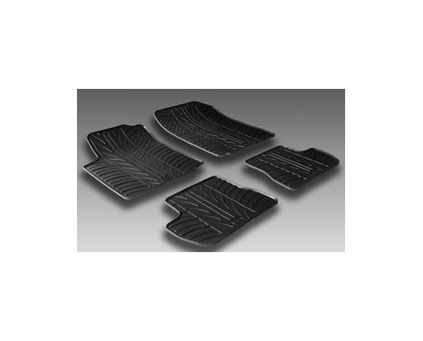 Gummimattor lämpliga för Citroen DS5 2012- (T-Design 4-delad + monteringsklämmor), bild 2