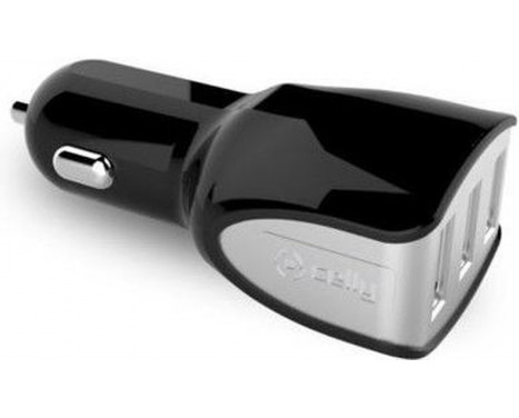 Celly Car Charger 3 USB 4.4A svart, bild 2