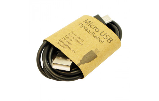 GrabNGo Micro USB-laddningskabel svart