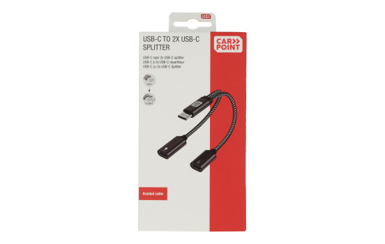 Carpoint 2-i-1-adapter USB-C > 2X USB-C-splitter, bild 3