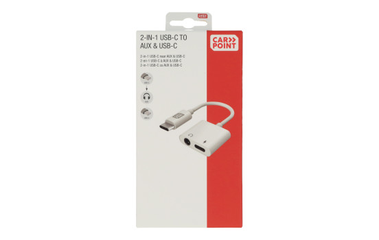 Carpoint 2-i-1-adapter USB-C > AUX och USB-C, bild 2