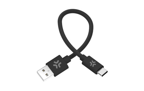 Celly USB-A > USB-C bomullsflätad kabel 30cm
