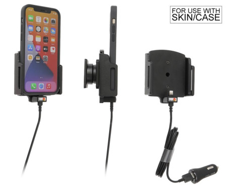 Apple iPhone 12 / 12 Pro / 12 Pro Max / 13 / 13 Pr Aktiv justerbar hållare med 12V USB-kontakt