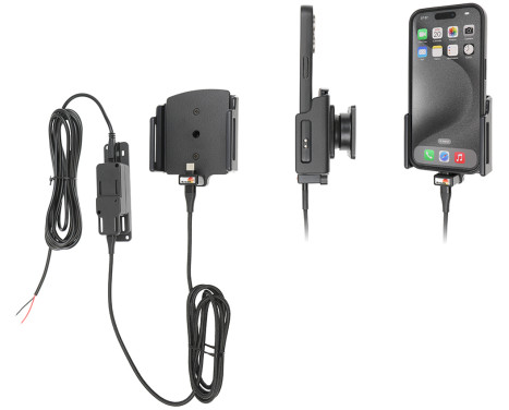 Apple iPhone 15 / 15 Pro Aktiv justerbar hållare med fast strömförsörjning, bild 2
