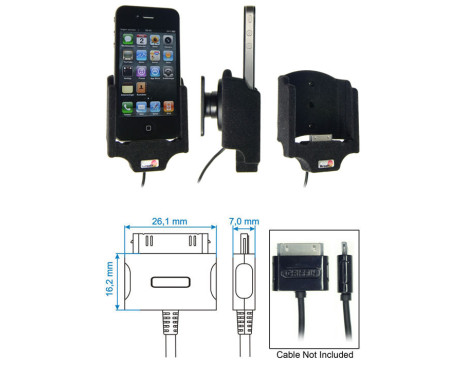 Apple iPhone 4/4S Passiv hållare med del för Griffin Power Jolt-kabel
