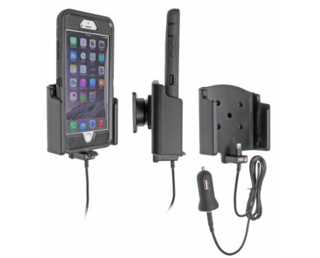 Apple iPhone 6 Plus Aktiv hållare med 12V USB-kontakt. Otterbox försvarsskydd,