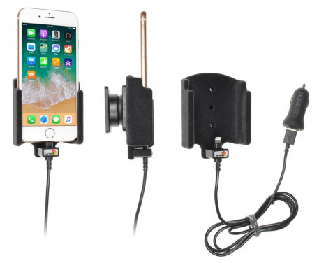 Apple iPhone 8 / SE 2nd Generation 2020 Aktiv hållare med 12V USB-kontakt (klädd)
