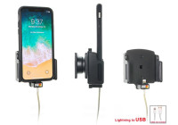 Apple iPhone X / Xs Justerbar hållare med kabelfäste för Apple-kabel