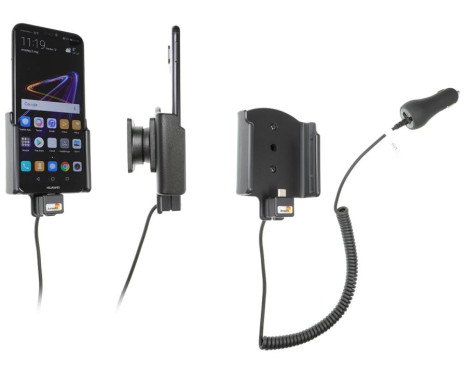 Huawei P20 Lite Aktiv hållare med 12/24V laddare