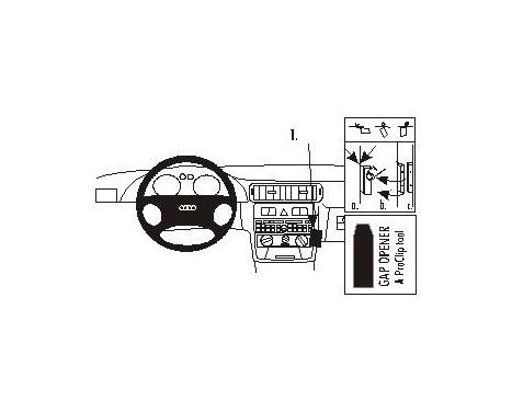 ProClip - Audi A3/S3 2001-2002 Vinklat fäste