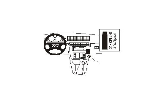 ProClip - Audi A4 / S4 2000-2001 Vinklat fäste