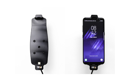 Samsung Galaxy S8 / S9 / S10 hållare med skal med fast strömförsörjning, bild 3