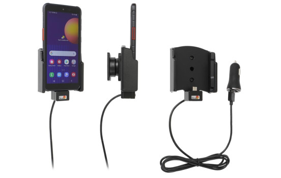 Samsung Galaxy Xcover 5 Aktiv hållare med 12V USB-kontakt