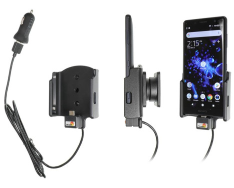 Sony Xperia XZ2 Compact Aktiv hållare med 12V USB-kontakt