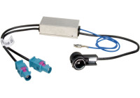 Antennadapter - Diversity ISO/ 2xFAKRA Fantommatning Audi- Maserati-Scania-Seat-Volkswagen-Skoda