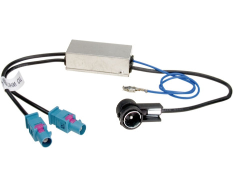 Antennadapter - Diversity ISO/ 2xFAKRA Fantommatning Audi- Maserati-Scania-Seat-Volkswagen-Skoda
